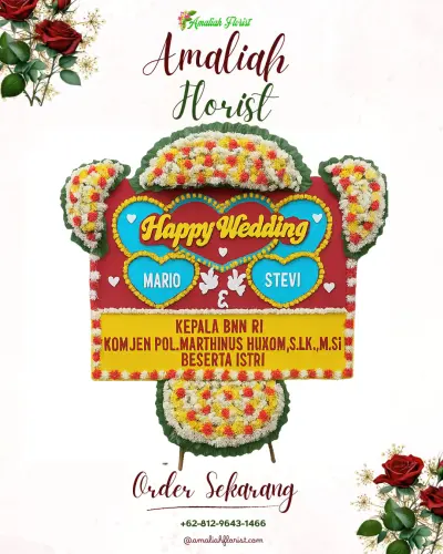 Karangan Papan Bunga Pernikahan di Jaya